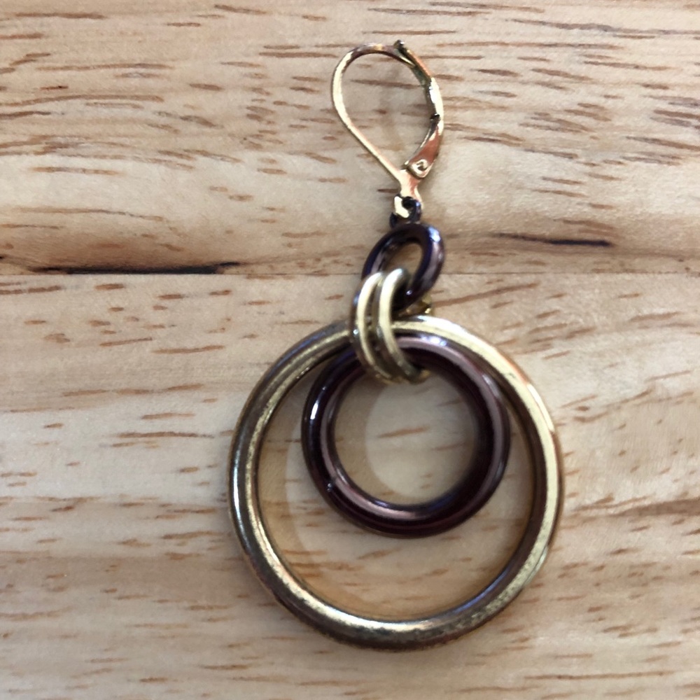 🐞🐞Versatile Two-Tone Hoop Dangle Earrings!🐞🐞 - Picture 3 of 4